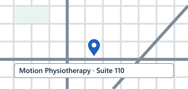 Map showing Motion Physiotherapy, Suite 110
